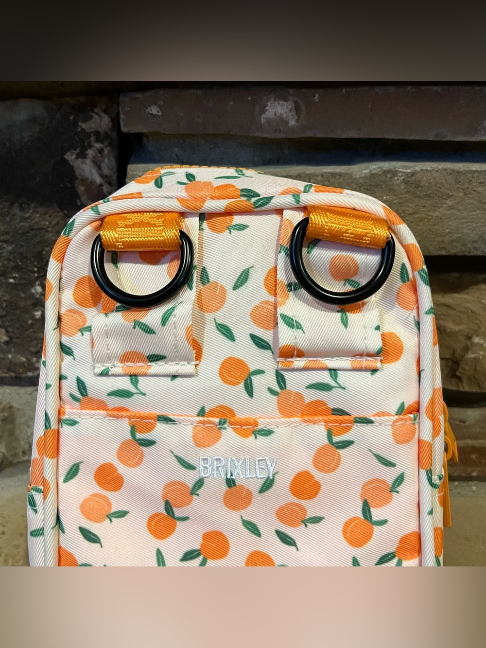Brixley Orange Print Small Crossbody Bag - Picture 3 of 6